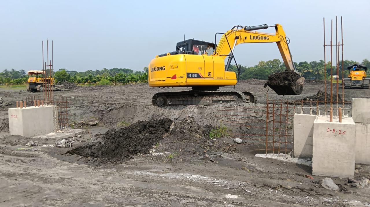 Excavator at work