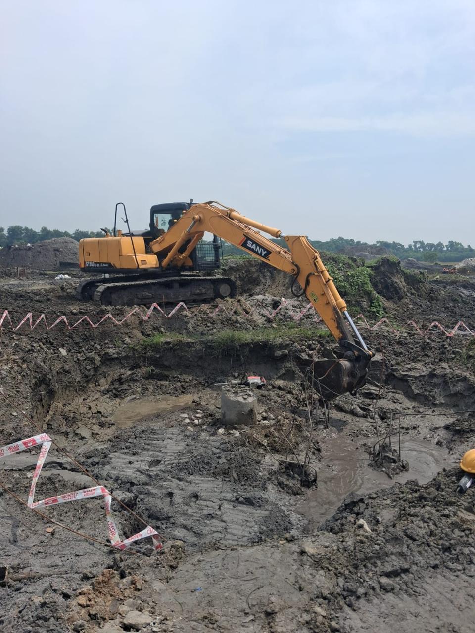 Excavator site work
