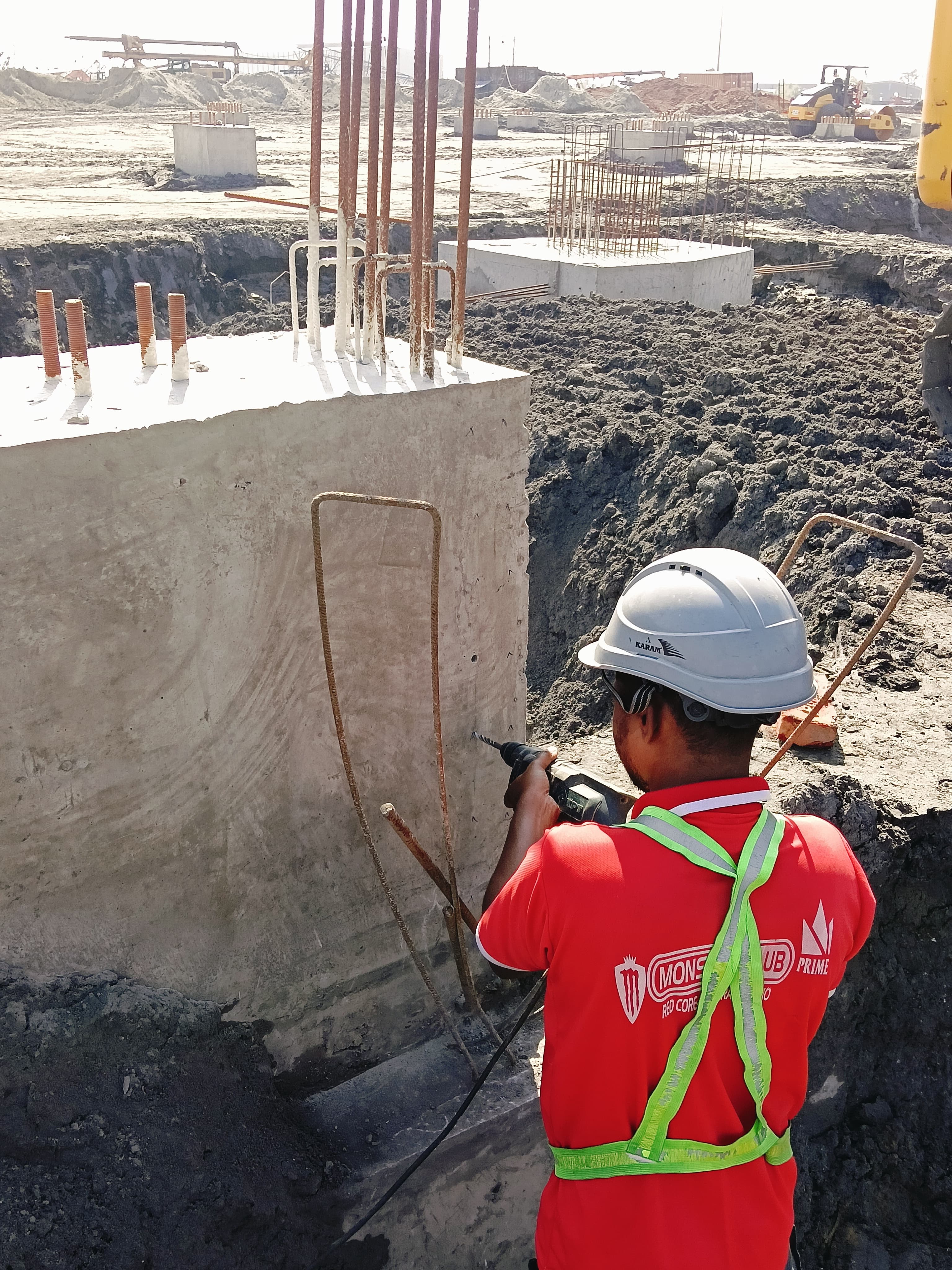 Structural work at foundation